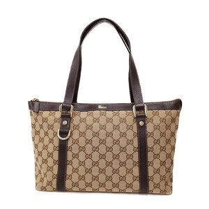 GUCCI GG Canvas Abbey Line Tote Bag